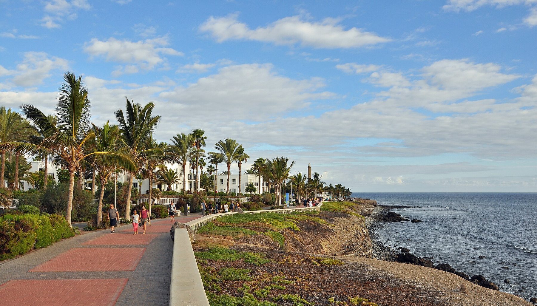 Promenaden langs Meloneras ved havet på Gran Canaria